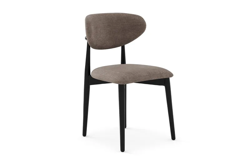 Richeto Matgrupp 210 cm Rökt ek med 6 Molly Matstolar - Rökt ek/Svart/Greige - Möbler - Bord & matgrupper - Matgrupper