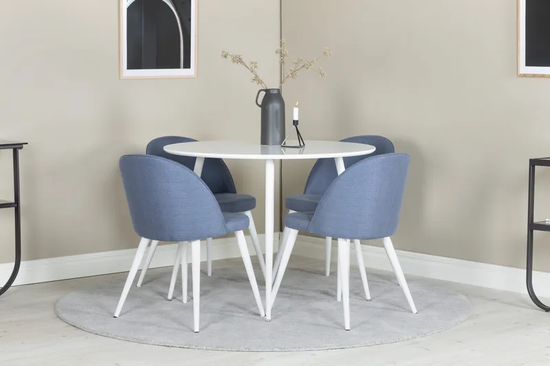 Ridones Matgrupp 100 cm Rund + 4 Sedavi Matstolar, undefined