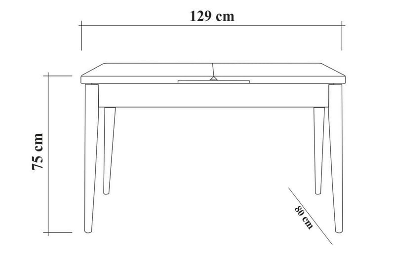 Shundrea Matgrupp 4 delar 75 cm - Vit - Matgrupper