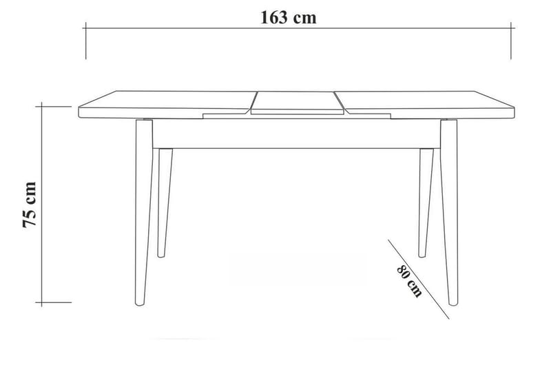 Shundrea Matgrupp 4 delar 75 cm - Vit - Matgrupper