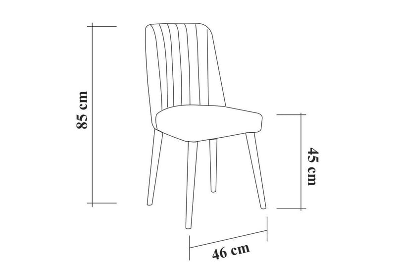 Shundrea Matgrupp 4 delar 75 cm - Vit - Matgrupper