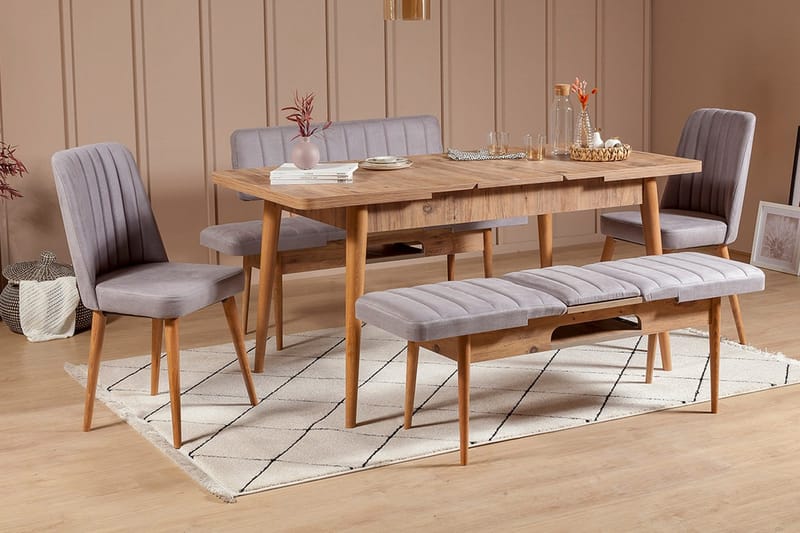 Shundrea Matgrupp 5 delar 75 cm - Trä/natur - Möbler - Bord & matgrupper - Matgrupper