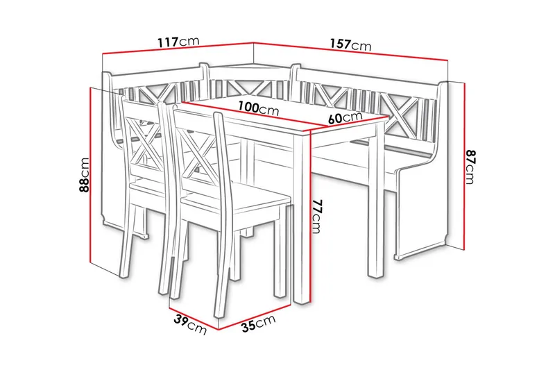 Sialana Matgrupp - Alträ - Möbler - Bord & matgrupper - Matgrupper