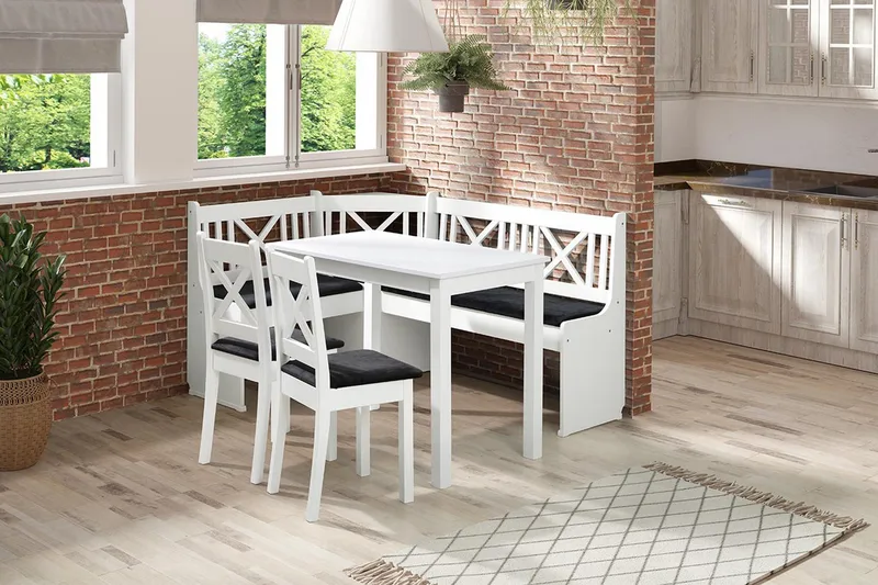 Sialana Matgrupp - Vit/Svart - Möbler - Bord & matgrupper - Matgrupper