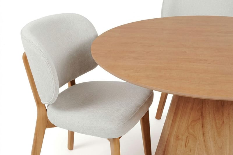 Siena Matgrupp 130 cm runt i Ek med 6 Eira Matstolar - Ek - Möbler - Bord & matgrupper - Matgrupper