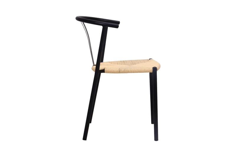 Siena Matgrupp runt 110 cm Svart med 4 Elysia Matstolar - Svart - Möbler - Bord & matgrupper - Matgrupper