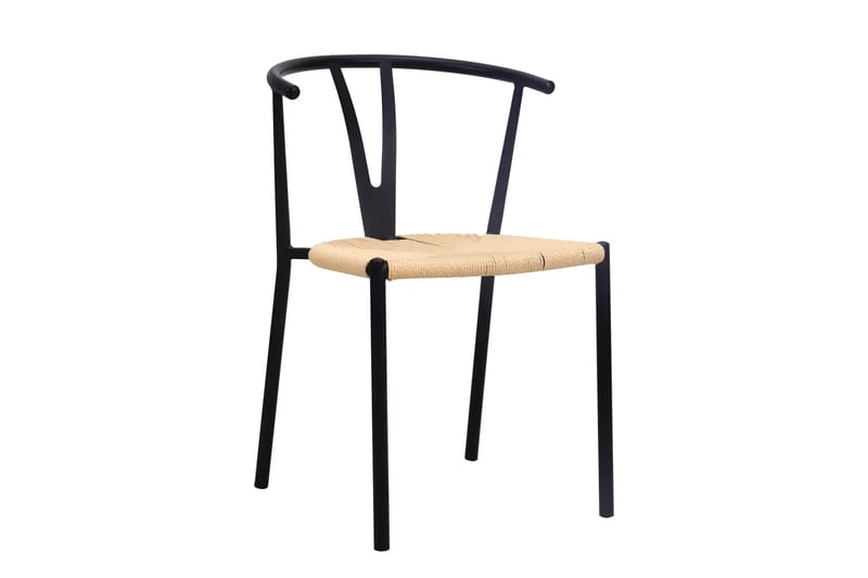 Siena Matgrupp runt 110 cm Svart med 4 Elysia Matstolar - Svart - Möbler - Bord & matgrupper - Matgrupper
