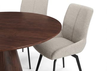 Siena Matgrupp runt 110 cm Valnöt med 4 Mora Matstolar - Valnöt - Möbler - Bord & matgrupper - Matgrupper