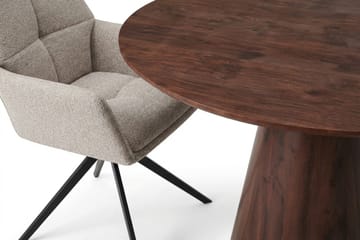 Siena Matgrupp runt 110 cm Valnöt med 4 Torsby Matstolar - Valnöt - Möbler - Bord & matgrupper - Matgrupper