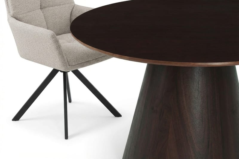 Siena Matgrupp runt 130 cm Rökt Ek med 6 Torsby Matstolar - Rökt ek - Möbler - Bord & matgrupper - Matgrupper