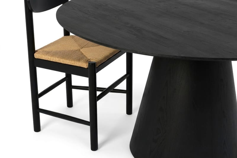 Siena Matgrupp runt 150 cm Svart med 6 Malte Matstolar - Möbler - Bord & matgrupper - Matgrupper