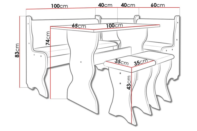 Thomas Köksmöblemang - Beige/Vit - Möbler - Bord & matgrupper - Matgrupper