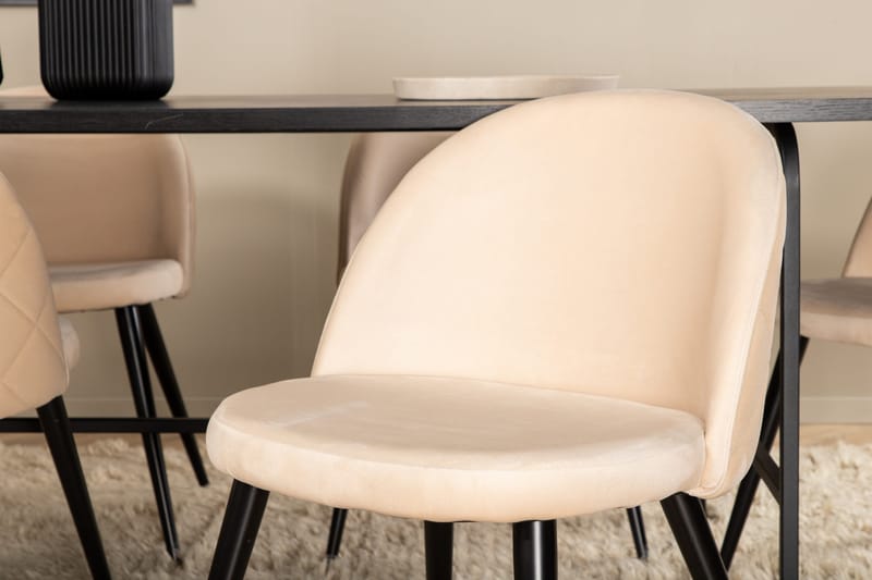 Uno matbord med 6st Velvet matstol - Möbler - Bord & matgrupper - Matgrupper