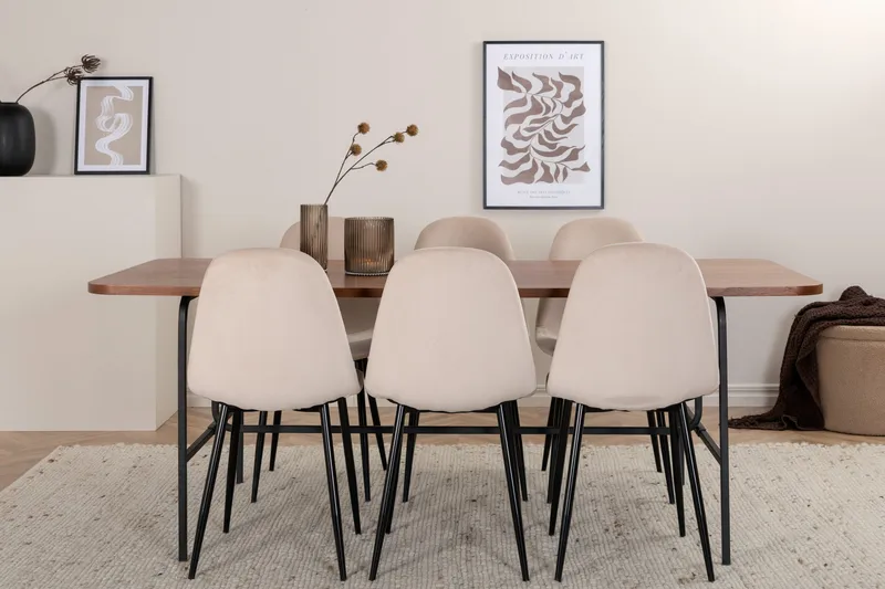 Uno matbord med 6st Polar matstol, undefined