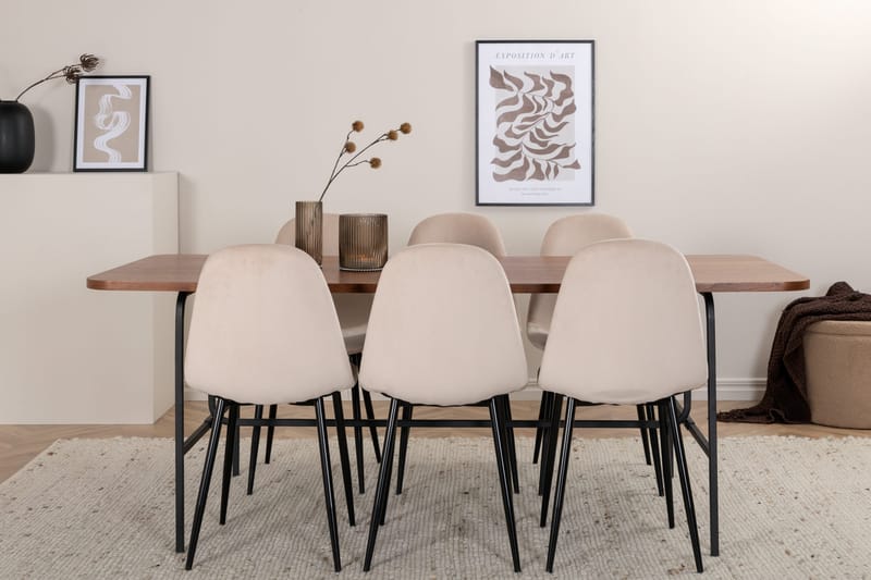 Uno matbord med 6st Polar matstol, undefined