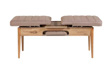 Valsot Förlängningsbar Matgrupp 129 cm - Natur/Grå/Brun - Möbler - Bord & matgrupper - Matgrupper