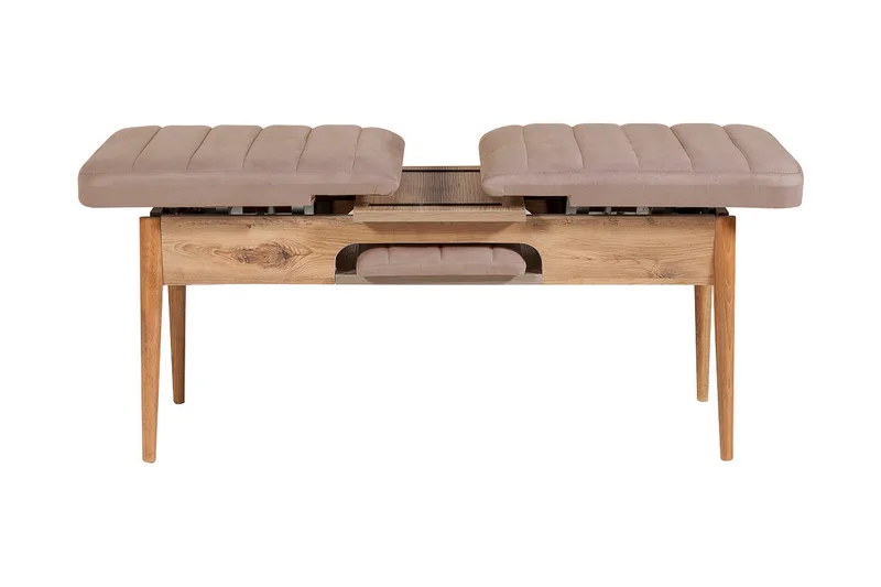 Valsot Förlängningsbar Matgrupp 129 cm - Natur/Grå/Brun - Möbler - Bord & matgrupper - Matgrupper