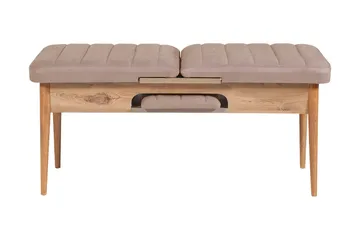 Valsot Förlängningsbar Matgrupp 129 cm - Natur/Grå/Brun - Möbler - Bord & matgrupper - Matgrupper