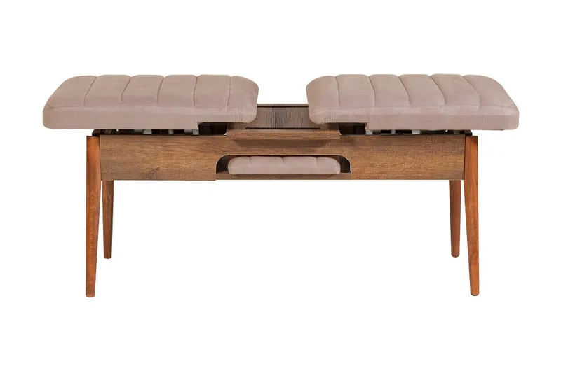 Valsot Förlängningsbar Matgrupp 129 cm - Vit/Grå - Möbler - Bord & matgrupper - Matgrupper