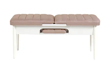 Valsot Förlängningsbar Matgrupp 129 cm - Vit/Grå - Möbler - Bord & matgrupper - Matgrupper