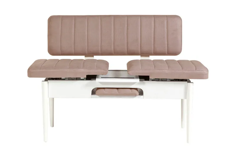 Valsot Förlängningsbar Matgrupp 129 cm - Vit/Grå - Möbler - Bord & matgrupper - Matgrupper