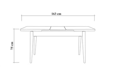 Valsot Förlängningsbar Matgrupp 129 cm - Vit/Grå - Möbler - Bord & matgrupper - Matgrupper