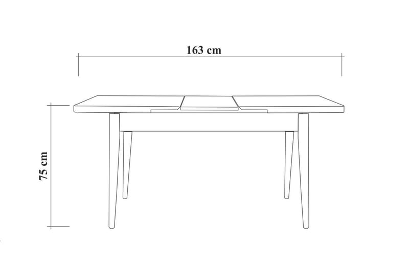 Valsot Förlängningsbar Matgrupp 129 cm - Vit/Grå - Möbler - Bord & matgrupper - Matgrupper