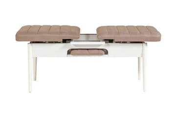 Valsot Förlängningsbar Matgrupp 129 cm - Vit/Grå - Möbler - Bord & matgrupper - Matgrupper