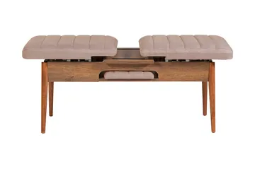 Valsot Förlängningsbar Matgrupp 129 cm - Vit/Mörkbrun - Möbler - Bord & matgrupper - Matgrupper