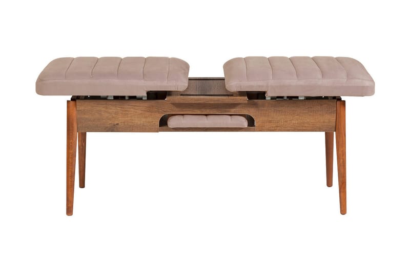 Valsot Förlängningsbar Matgrupp 129 cm - Vit/Mörkbrun - Möbler - Bord & matgrupper - Matgrupper