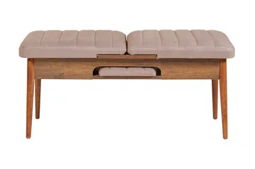 Valsot Förlängningsbar Matgrupp 129 cm - Vit/Mörkbrun - Möbler - Bord & matgrupper - Matgrupper