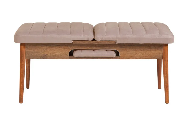 Valsot Förlängningsbar Matgrupp 129 cm - Vit/Mörkbrun - Möbler - Bord & matgrupper - Matgrupper