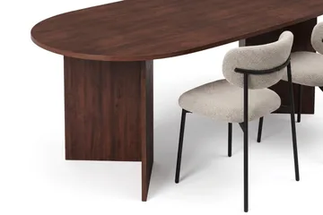 Vera Matgrupp rektangulärt 180 cm Valnöt med 6 Lucy Matstolar - Valnöt - Möbler - Bord & matgrupper - Matgrupper