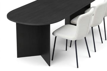 Vera Matgrupp rektangulärt 220 cm Svart med 6 Katy Matstolar - Svart - Möbler - Bord & matgrupper - Matgrupper