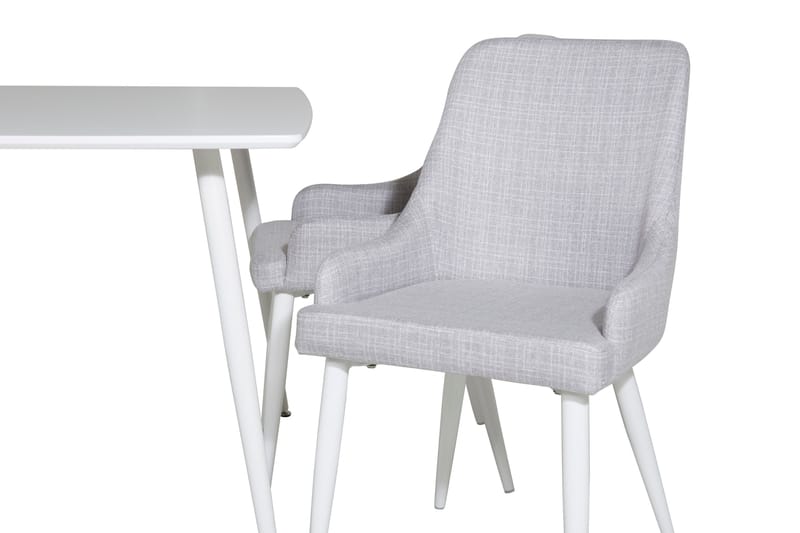 Ypas Matgrupp 120 cm inkl 4 Ridones Stolar - Vit/Grå - Möbler - Bord & matgrupper - Matgrupper