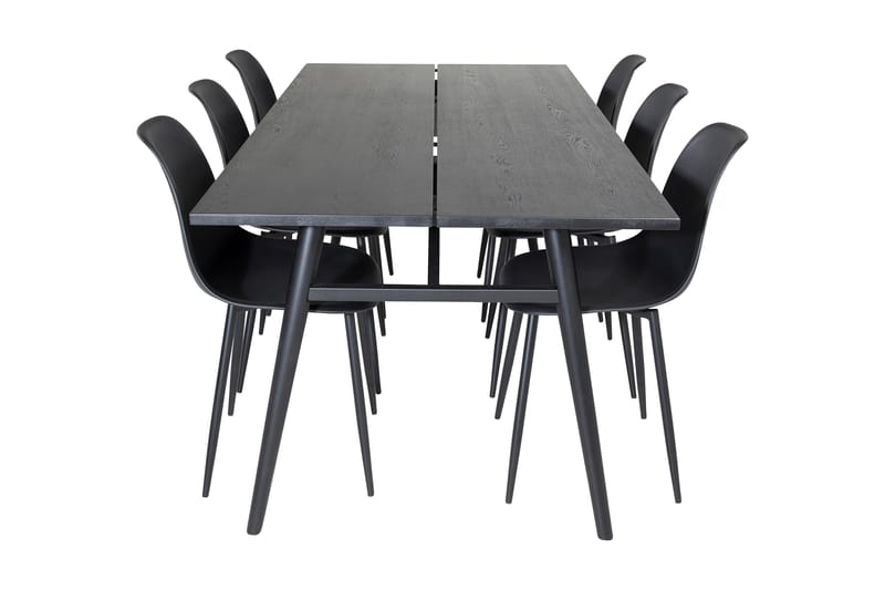 Zenazmi Förlängningsbar Matgrupp 195 cm inkl 6 Ypas Stolar - Svart - Möbler - Bord & matgrupper - Matgrupper