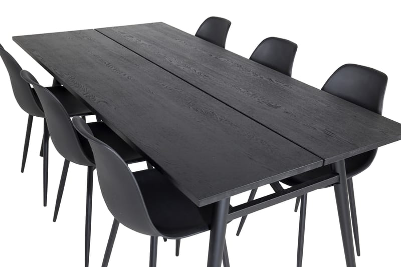 Zenazmi Förlängningsbar Matgrupp 195 cm inkl 6 Ypas Stolar - Svart - Möbler - Bord & matgrupper - Matgrupper