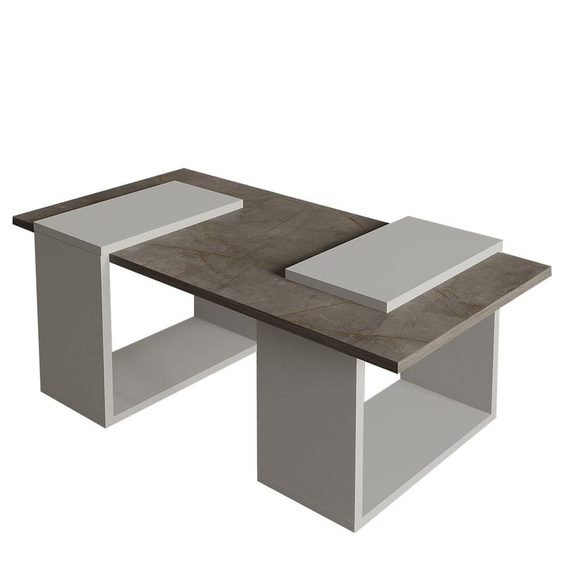 Matris Soffbord 90x37x46,6 cm - Gordion Marble och Grey - Möbler - Bord & matgrupper - Soffbord