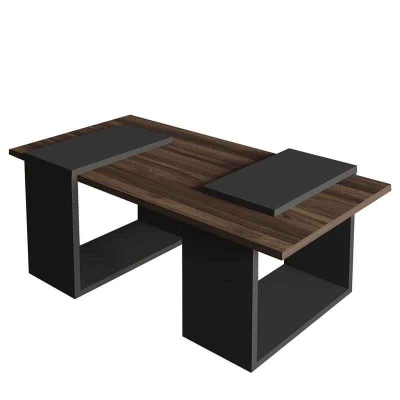 Matris Soffbord 90x37x46,6 cm - Valnöt och antracit - Möbler - Bord & matgrupper - Soffbord