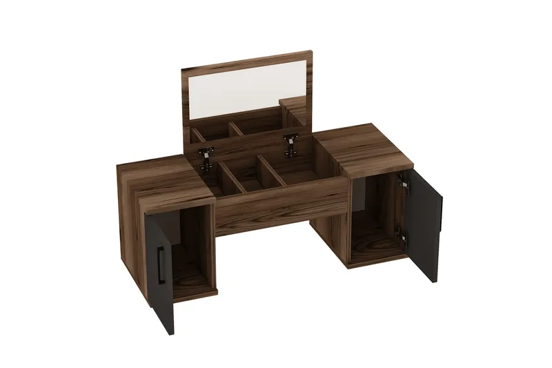 Mercan Sminkbord 100 cm - Ljusbrun/Antracit - Möbler - Bord & matgrupper - Sminkbord & toalettbord - Sminkbord med spegel