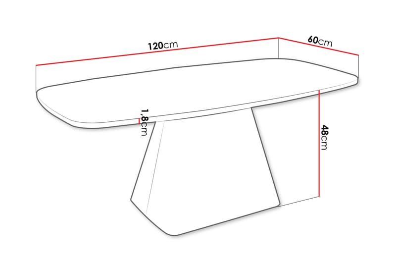 Meylor Soffbord 120 cm - Grå/Svart - Möbler - Bord & matgrupper - Soffbord