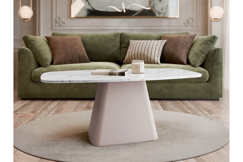 Meylor Soffbord 120 cm - Vit/Beige - Möbler - Bord & matgrupper - Soffbord