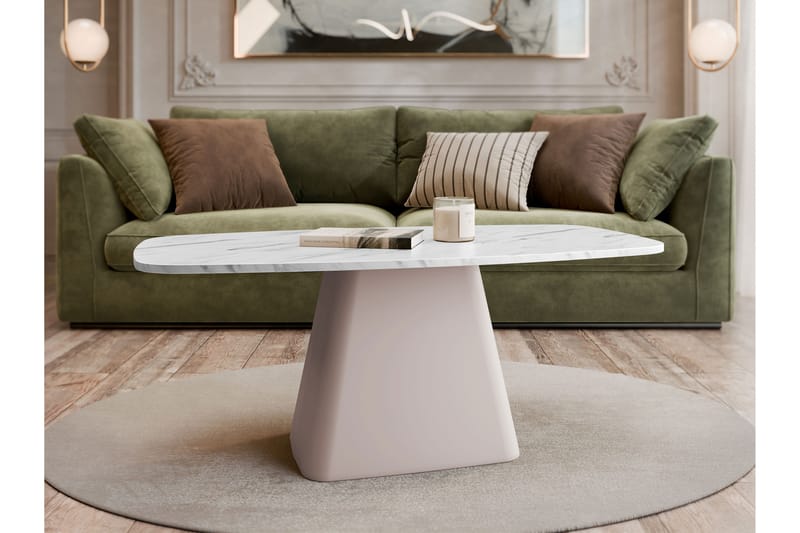 Meylor Soffbord 120 cm - Vit/Beige - Möbler - Bord & matgrupper - Soffbord