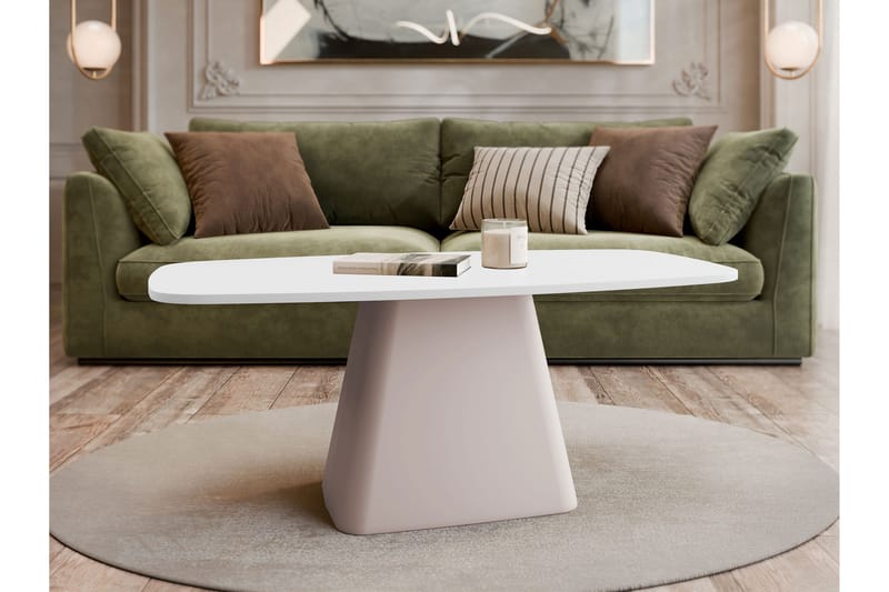 Meylor Soffbord 120 cm - Vit/Beige - Möbler - Bord & matgrupper - Soffbord