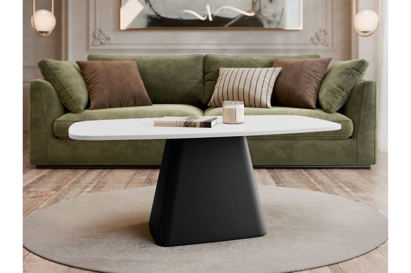 Meylor Soffbord 120 cm - Vit/Svart - Möbler - Bord & matgrupper - Soffbord