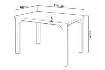 Millport Matbord 158 cm - Svart - Möbler - Bord & matgrupper - Matbord & köksbord