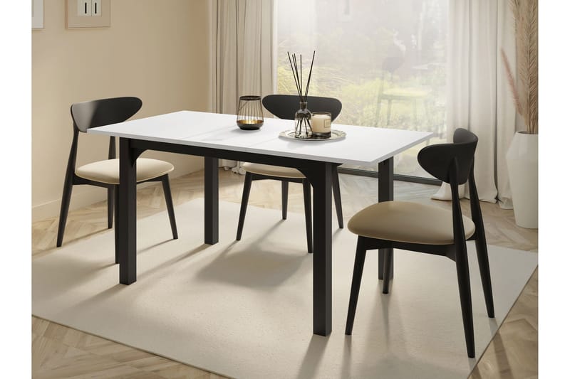 Millport Matbord 158 cm - Svart/Vit - Möbler - Bord & matgrupper - Matbord & köksbord
