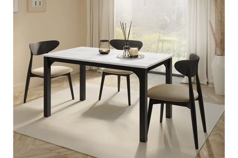 Millport Matbord 178 cm - Svart/Vit - Möbler - Bord & matgrupper - Matbord & köksbord