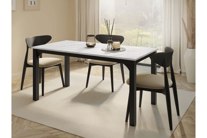 Millport Matbord 198 cm - Svart/Vit - Möbler - Bord & matgrupper - Matbord & köksbord