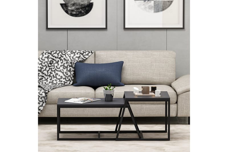 Minimal Soffbord 75x50 cm Svart - Hanah Home - Möbler - Bord & matgrupper - Soffbord
